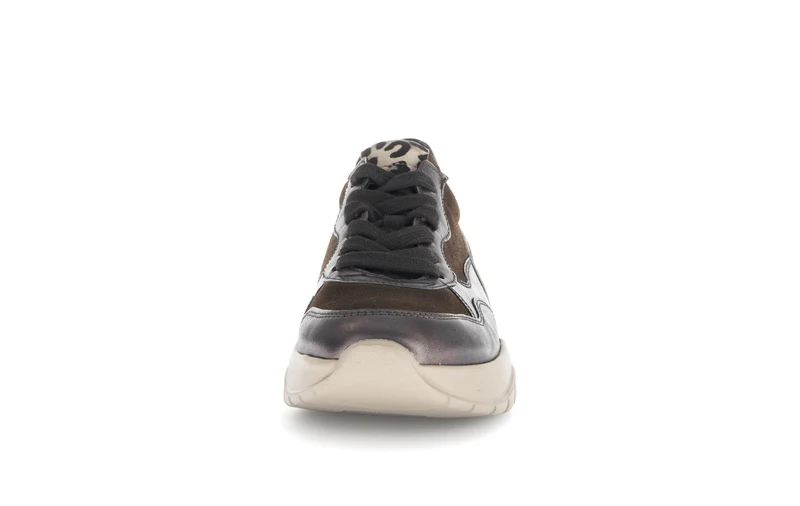 Baskets noires en cuir lisse