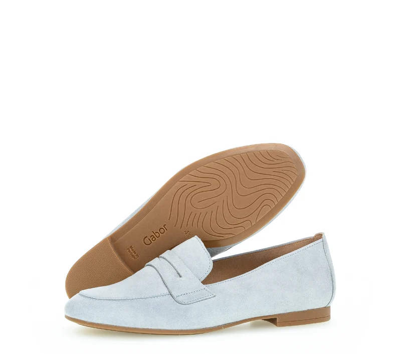 Mocassins bleus en suède