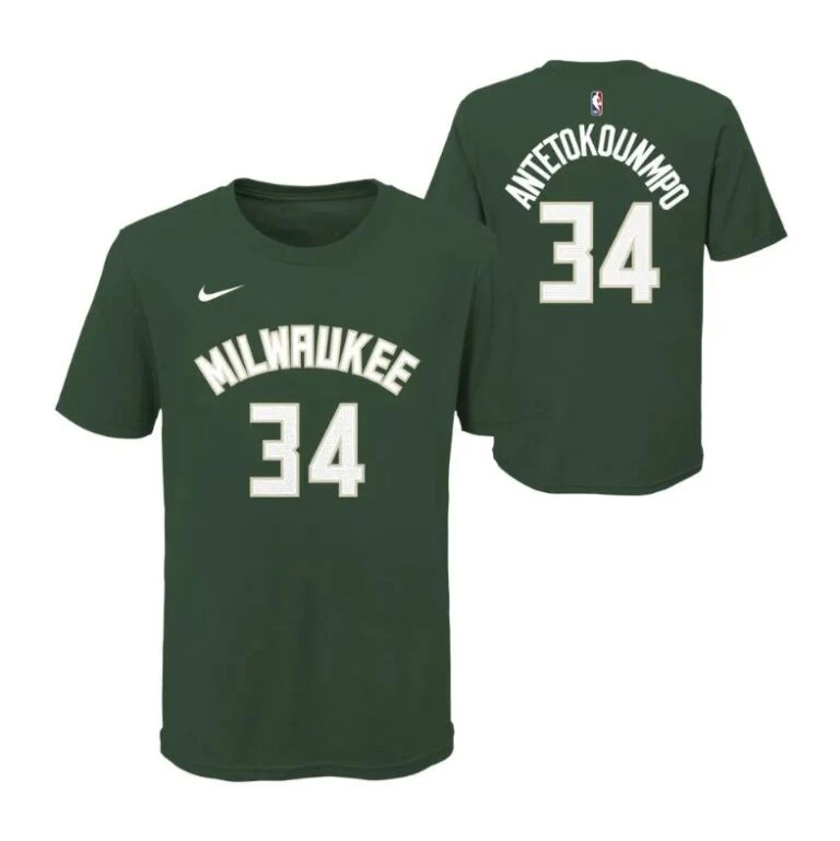 T-Shirt NBA Enfant Name&Number Milwaukee Bucks Giannis Antetokounmpo