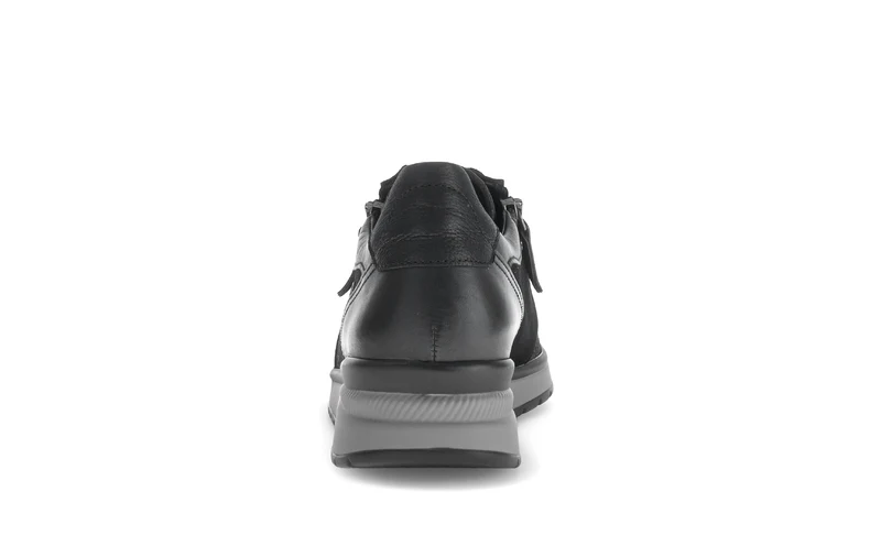 Baskets noires en Textile et Nubuck (adaptées Hallux Valgus)