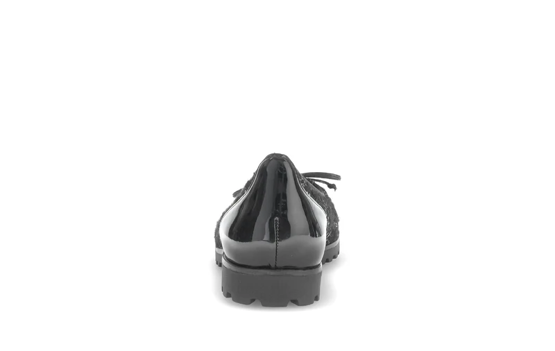 Ballerines noires en tweed