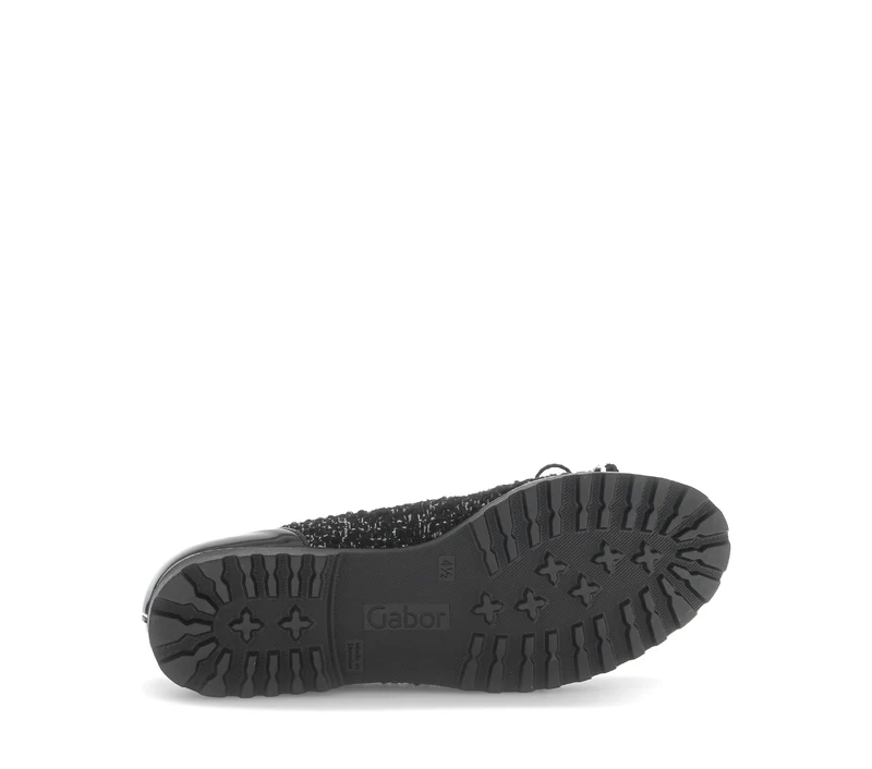Ballerines noires en tweed