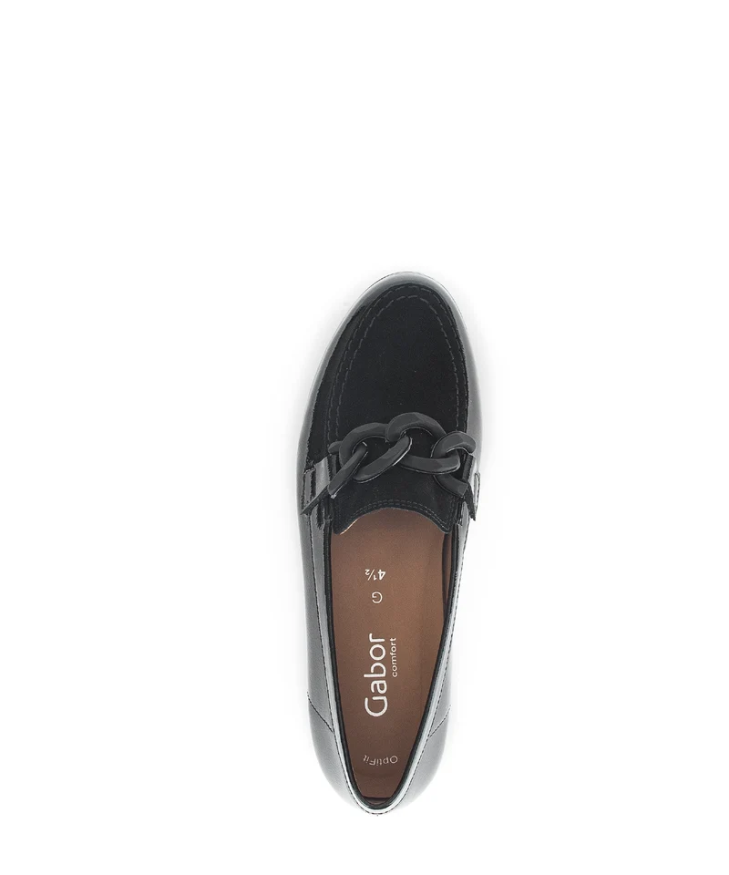 Ballerines noires en cuir vernis