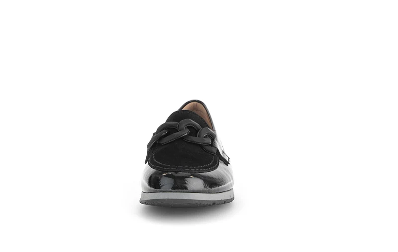 Ballerines noires en cuir vernis