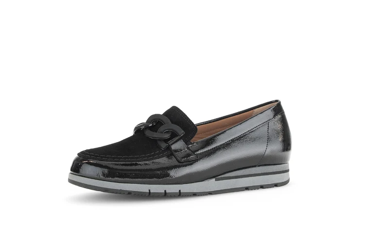 Ballerines noires en cuir vernis