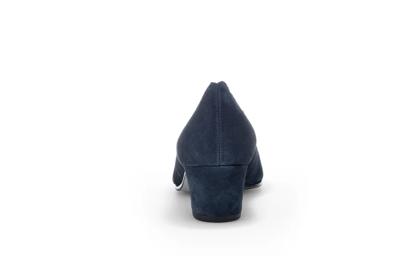 Escarpins bleus en cuir