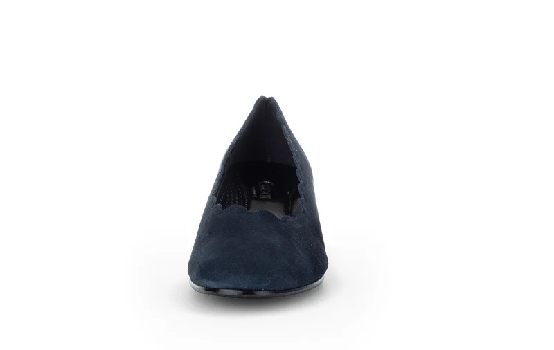 Escarpins bleus en cuir