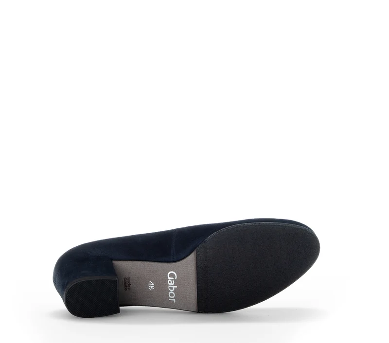 Escarpins bleus en cuir