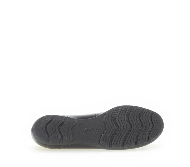 Ballerines noires en cuir lisse