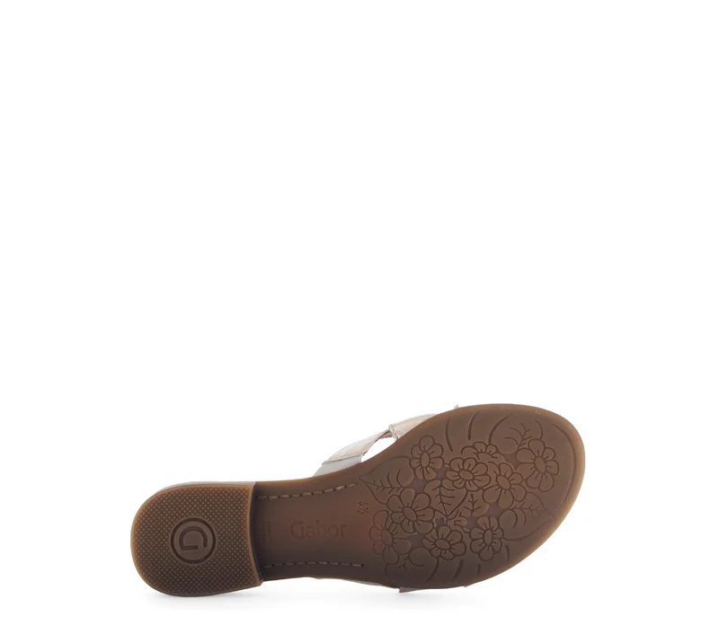 Mules poudrées métallisées en cuir métallisé