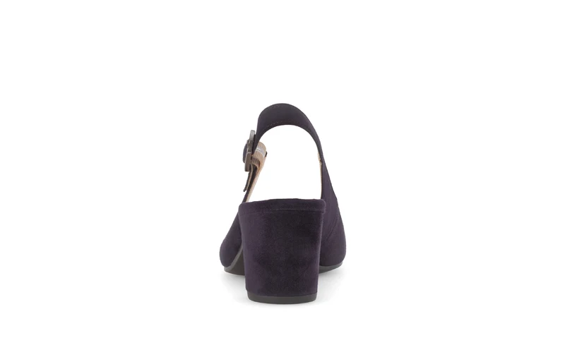 Slings brides arrière bleus en cuir velours