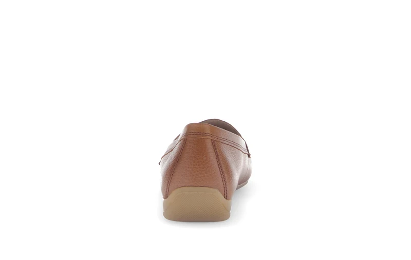 Mocassins cognac en cuir