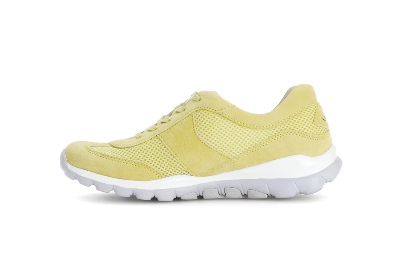 Baskets jaunes en combinaison Nubuck et textile