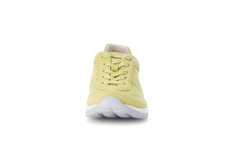 Baskets jaunes en combinaison Nubuck et textile