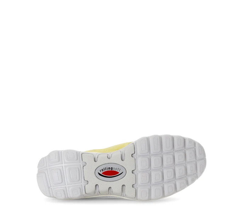 Baskets jaunes en combinaison Nubuck et textile