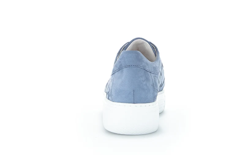 Baskets bleues en cuir