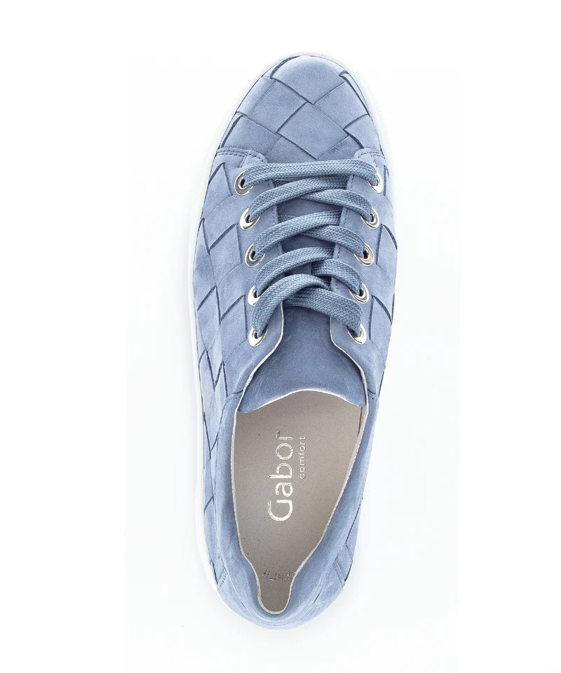 Baskets bleues en cuir