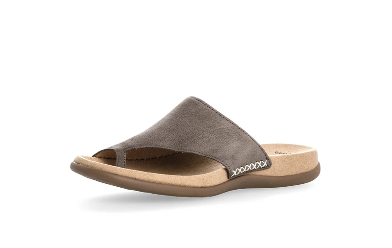 Mules marrons en cuir nubuk