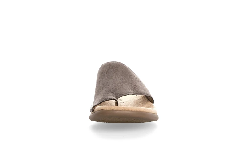 Mules marrons en cuir nubuk