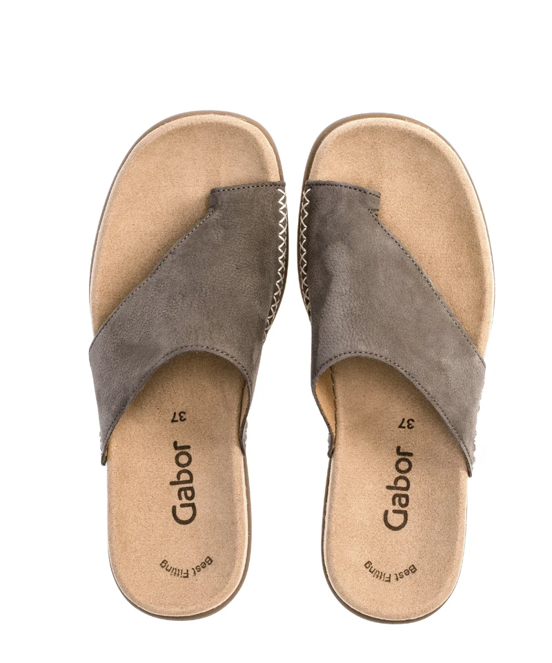 Mules marrons en cuir nubuk