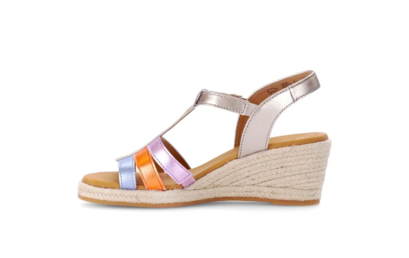Mules dorées en cuir métallisé