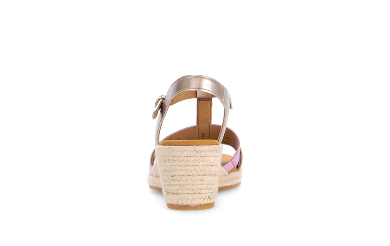 Mules dorées en cuir métallisé