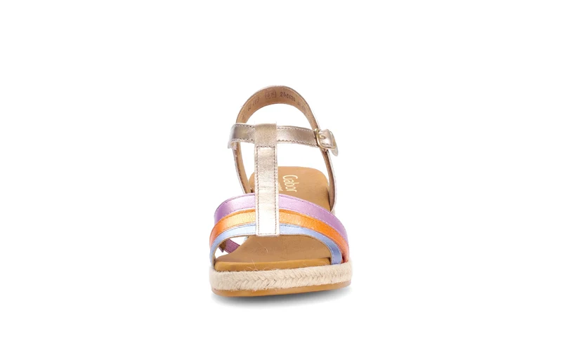 Mules dorées en cuir métallisé