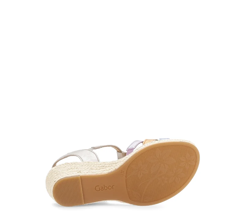 Mules dorées en cuir métallisé
