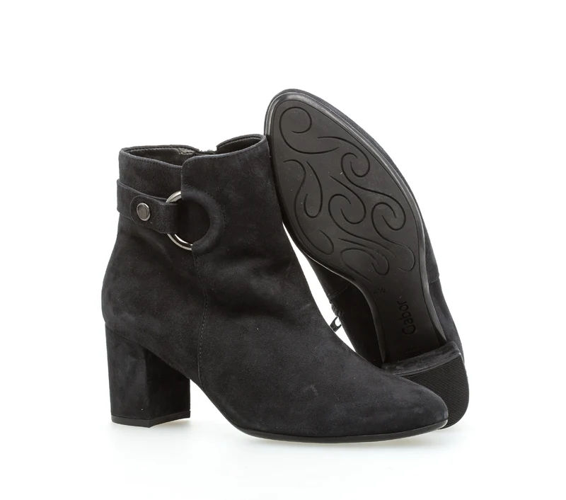 Bottines bleues en velours