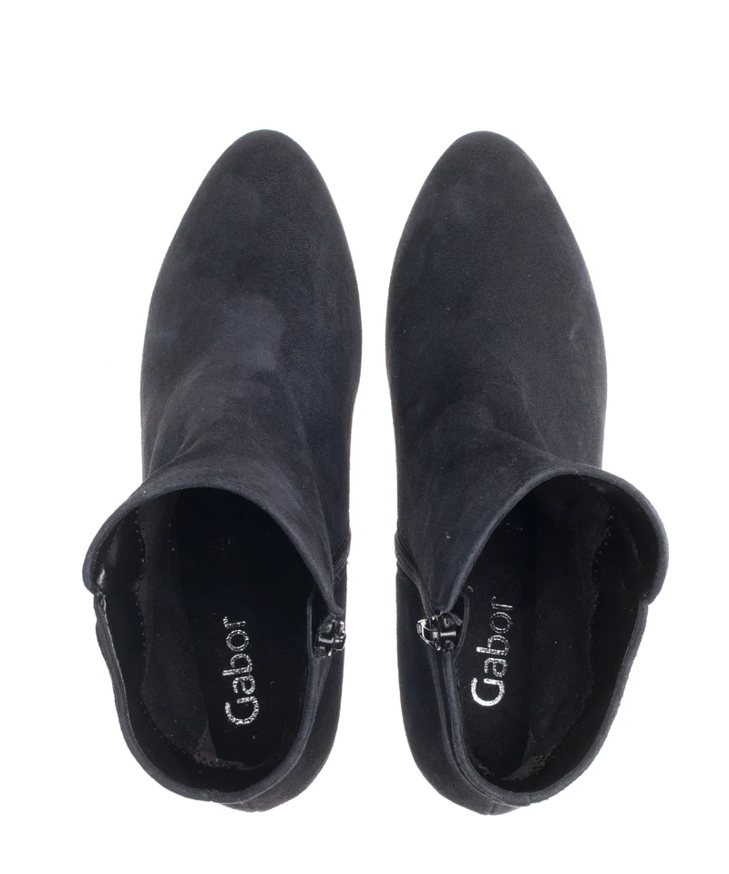 Bottines bleues en velours