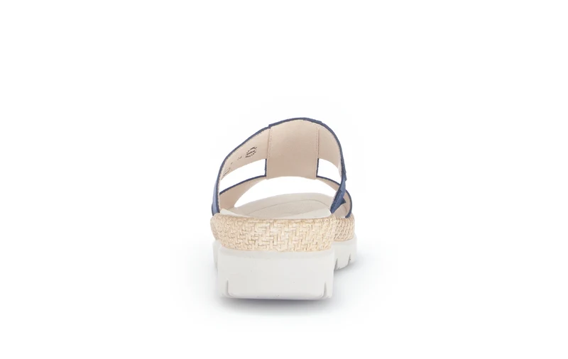 Mules bleues en Nubuck avec strass