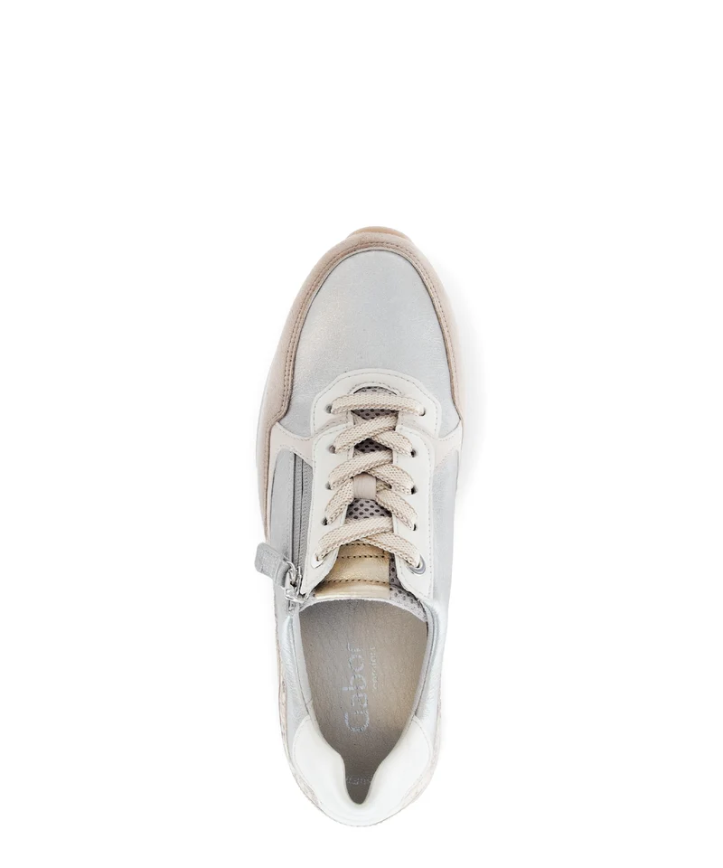 Baskets multicolores en cuir lisse
