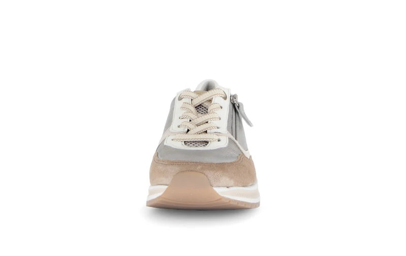 Baskets multicolores en cuir lisse
