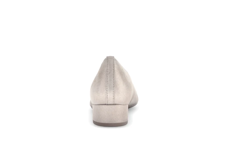 Escarpins beiges en cuir lisse