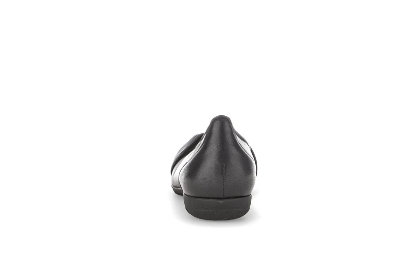 Ballerines noires en cuir lisse