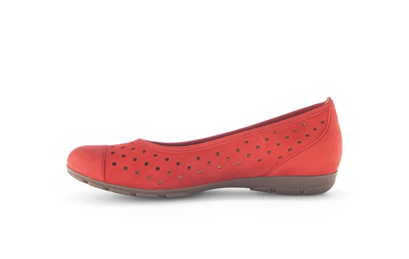 Ballerines rouges en Nubuck