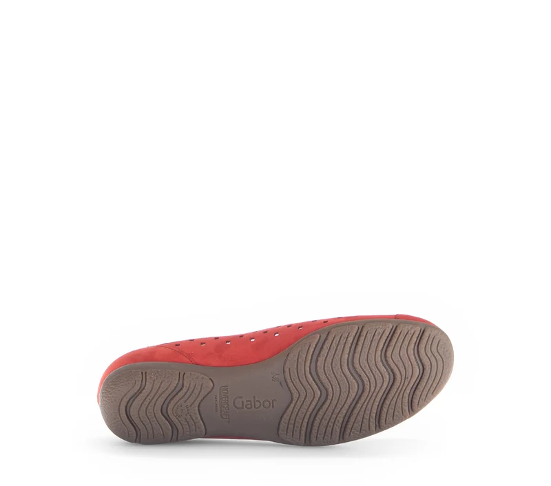 Ballerines rouges en Nubuck