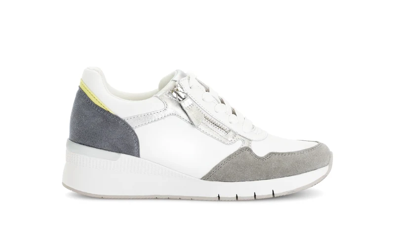 Baskets blanches en cuir lisse