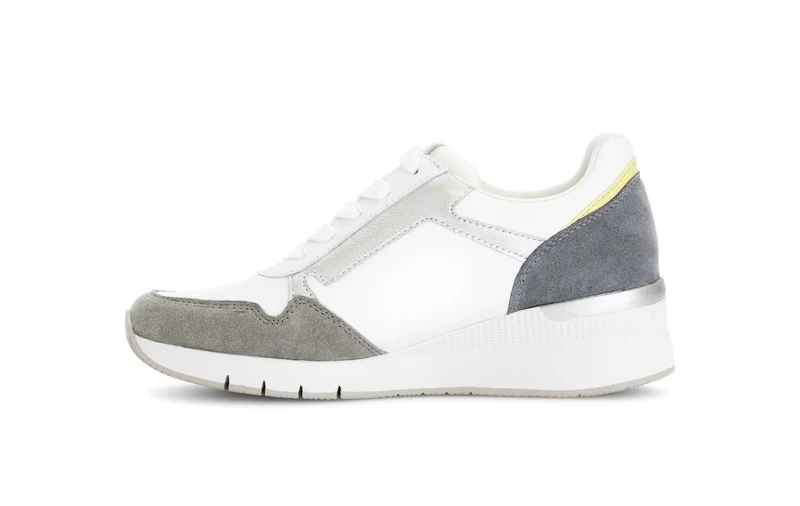 Baskets blanches en cuir lisse
