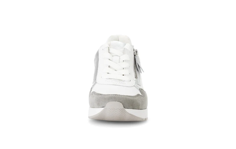 Baskets blanches en cuir lisse
