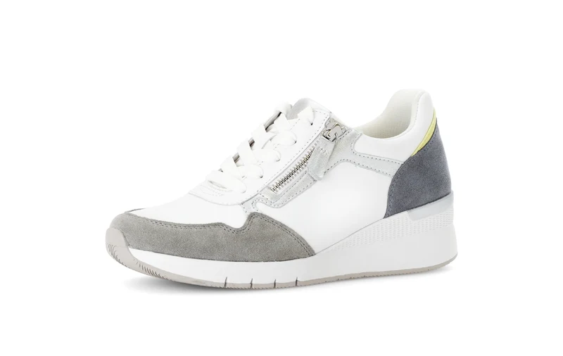 Baskets blanches en cuir lisse