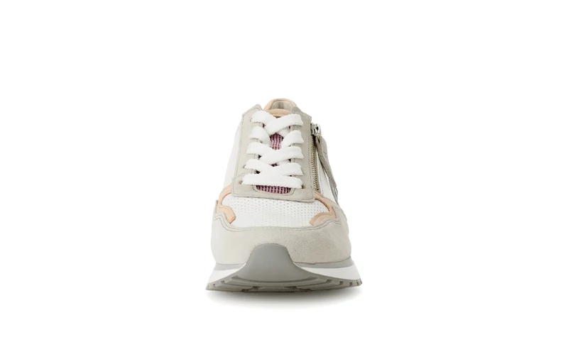 Baskets multicolores en cuir lisse