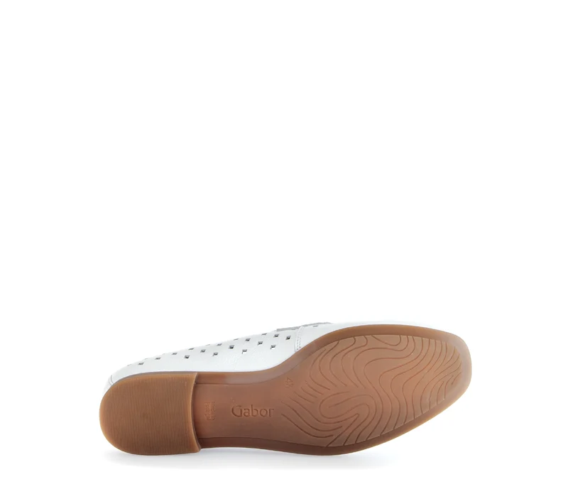 Mocassins blancs en cuir
