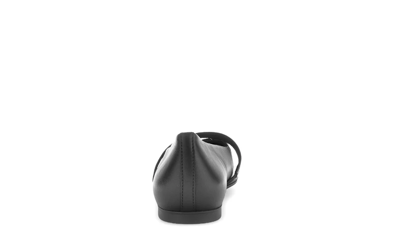 Ballerines noires en cuir lisse