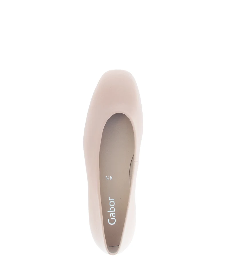 Ballerines roses en cuir lisse