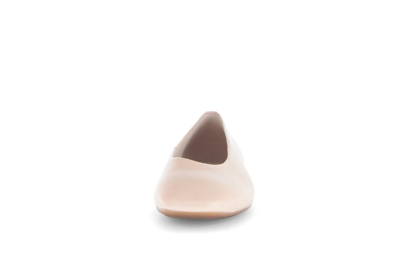Ballerines roses en cuir lisse