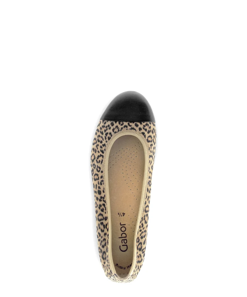 Ballerines beiges en cuir