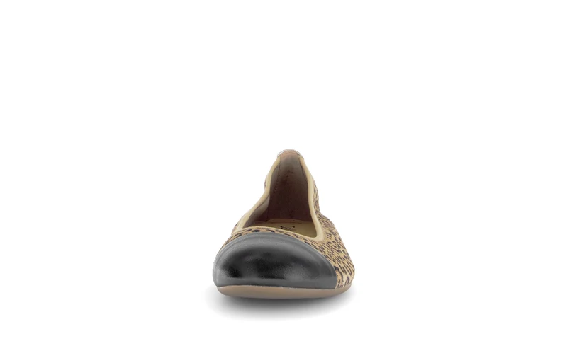 Ballerines beiges en cuir