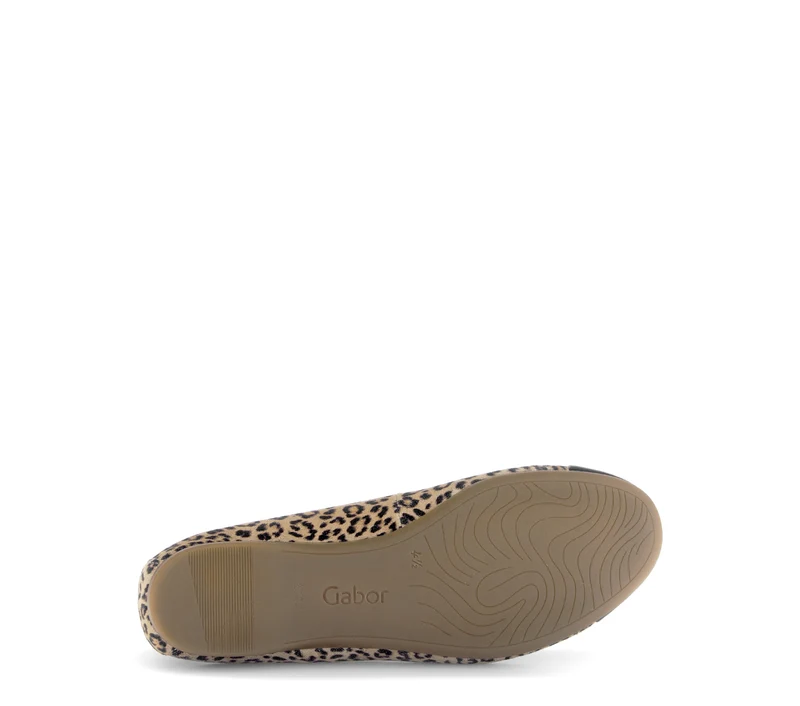 Ballerines beiges en cuir