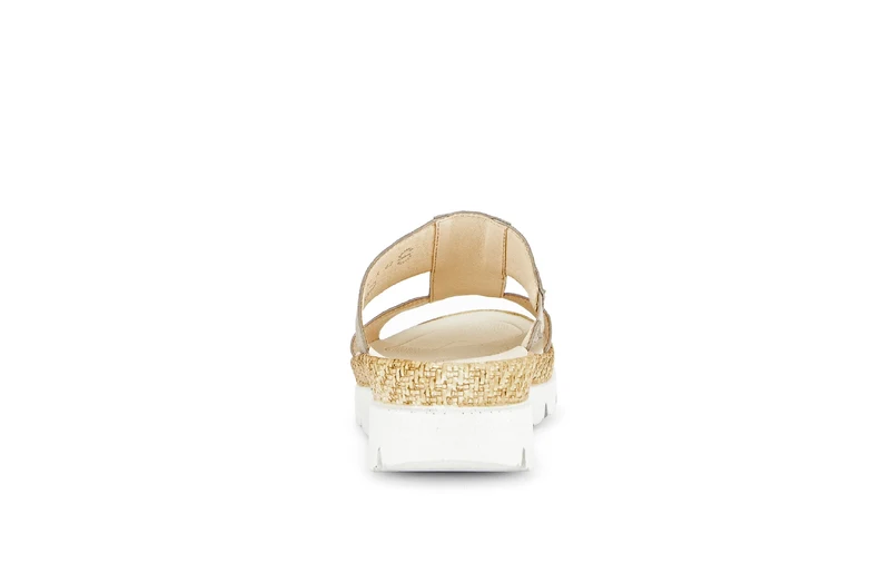 Mules beiges en Nubuck avec strass
